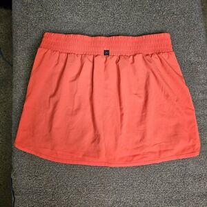 PrAna Athletic Womens Scort Shorts Size Medium Salmon/Orange‎ Built In Liner